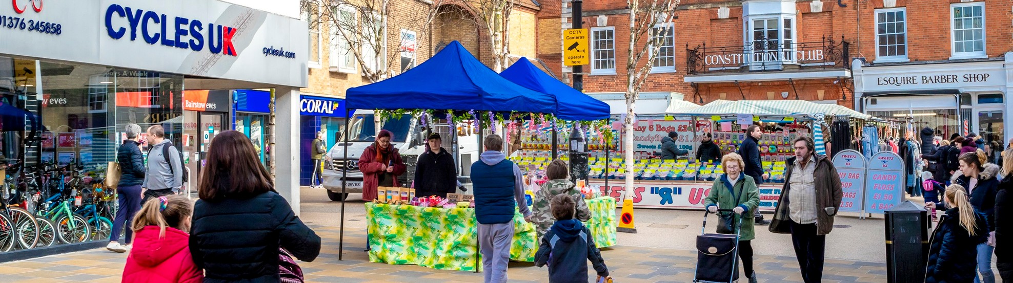 artist impression of the Braintree pedestrianisation 